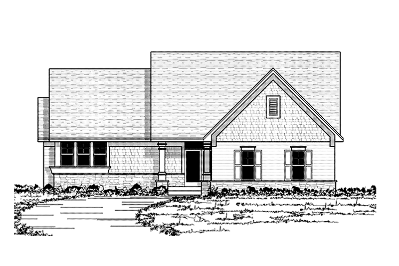 Dream House Plan - Ranch Exterior - Front Elevation Plan #51-1062