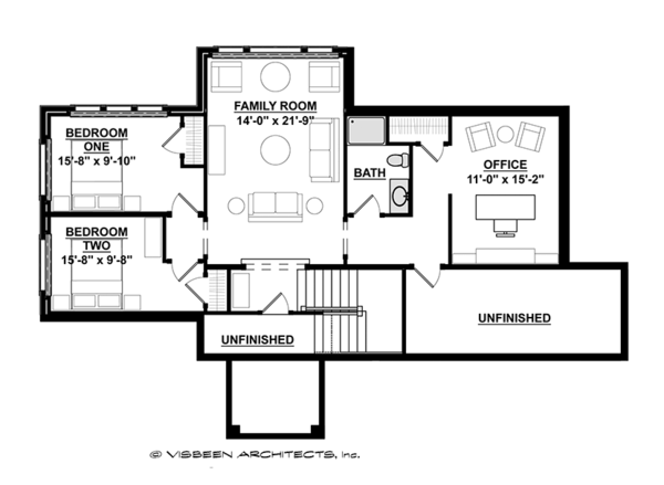 Ranch Floor Plan - Upper Floor Plan #928-283