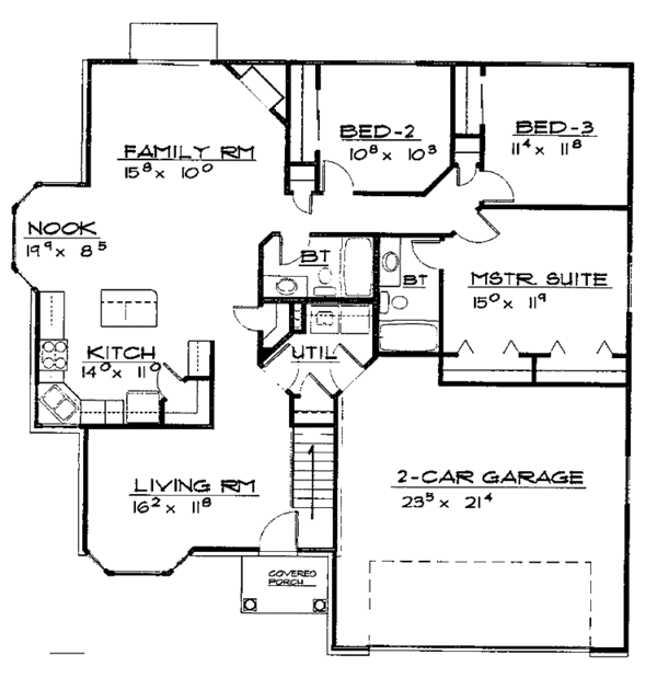 Home Plan - Traditional Floor Plan - Main Floor Plan #308-264