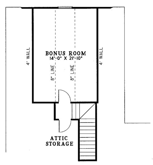 House Plan Design - Ranch Floor Plan - Upper Floor Plan #17-3175