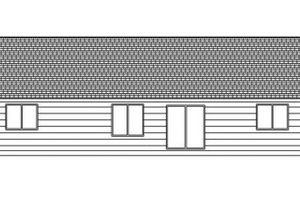 Exterior - Rear Elevation for Craftsman House Plan #943-45 - 3 bed, 2 bath