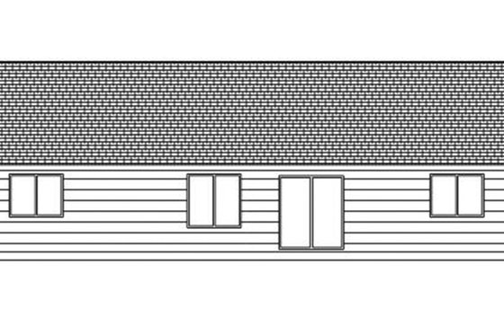 Exterior - Rear Elevation for Craftsman House Plan #943-45 - 3 bed, 2 bath