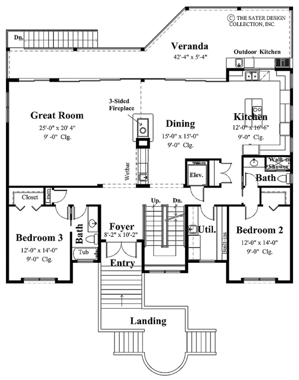 Architectural House Design - Traditional Floor Plan - Main Floor Plan #930-130