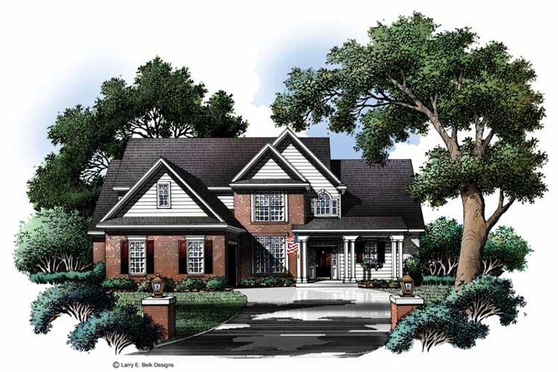 Dream House Plan - Colonial Exterior - Front Elevation Plan #952-211