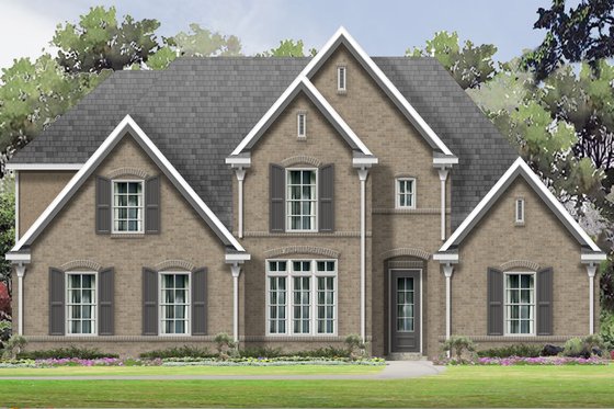 Exterior - Front Elevation for Traditional House Plan #424-424 - 4 bed, 3 bath