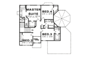 European Style House Plan - 4 Beds 3 Baths 2163 Sq/Ft Plan #405-101 