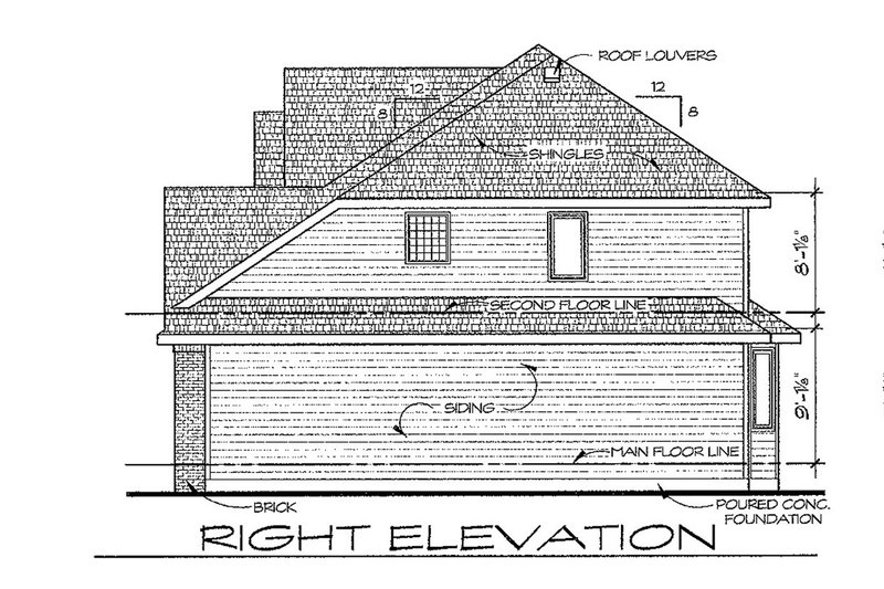 Dream House Plan - Exterior - Other Elevation 1 for Traditional House Plan #20-2113 - 4 bed, 2.5 bath