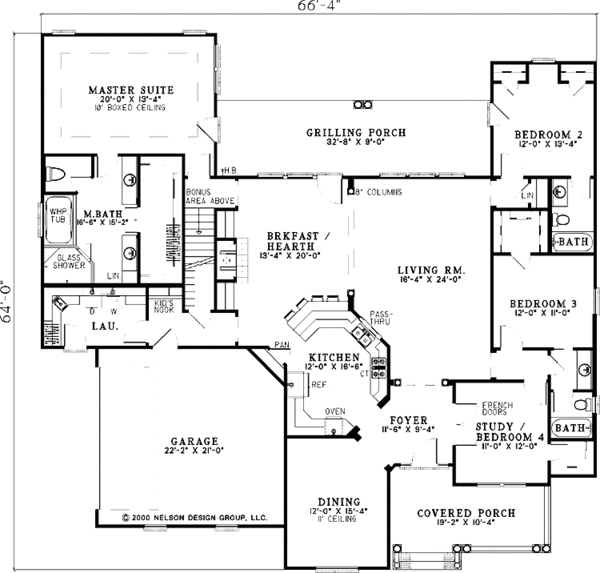 House Plan Design - Country Floor Plan - Main Floor Plan #17-2799