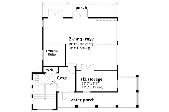 Floor Plan - Lower Floor for Craftsman House Plan #930-169 - 3 bed, 2.5 bath