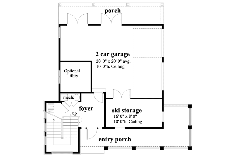 Architectural House Design - Floor Plan - Lower Floor for Craftsman House Plan #930-169 - 3 bed, 2.5 bath
