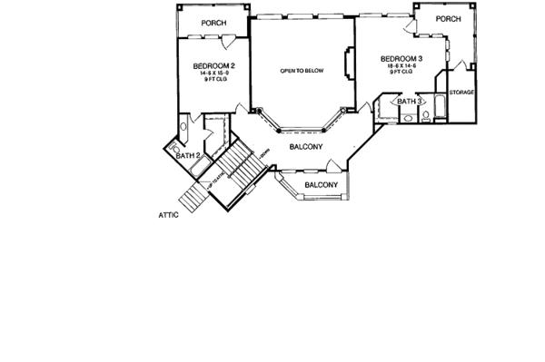 Dream House Plan - Mediterranean Floor Plan - Upper Floor Plan #952-137