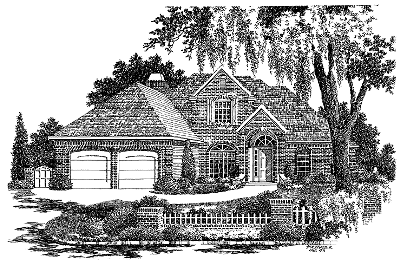 Dream House Plan - Traditional Exterior - Front Elevation Plan #310-1015