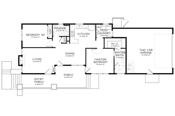 Craftsman Floor Plan - Main Floor Plan #895-13
