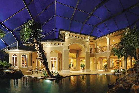 Exterior - Rear Elevation for Mediterranean House Plan #930-329 - 5 bed, 6 bath