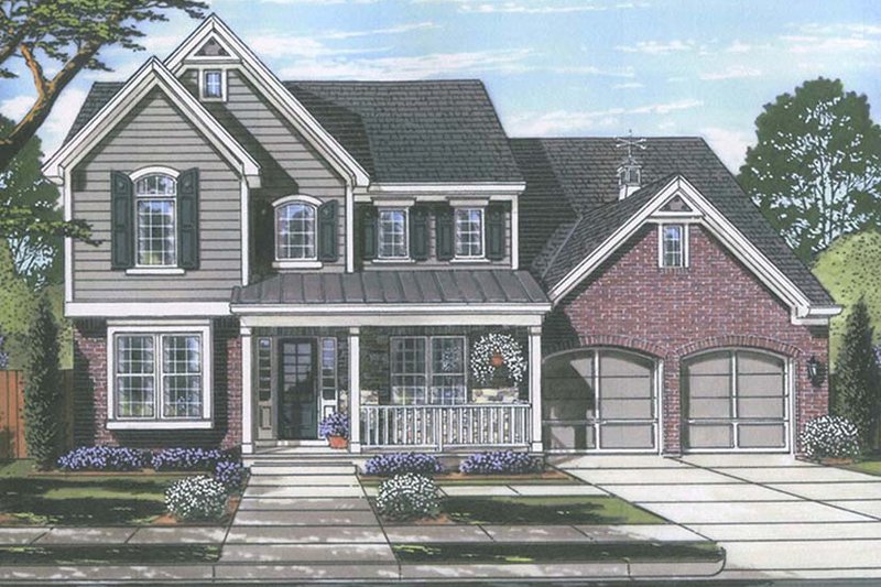 Home Plan - Colonial Exterior - Front Elevation Plan #46-860