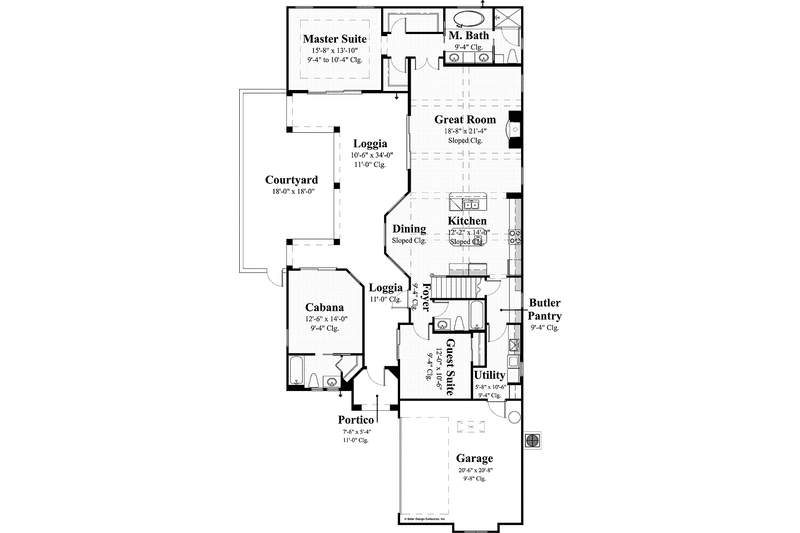 Home Plan - Floor Plan - Main Floor for Mediterranean House Plan #930-435 - 3 bed, 4 bath