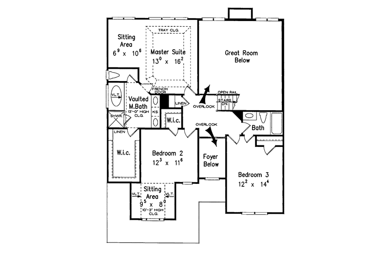 Home Plan - Floor Plan - Upper Floor for Colonial House Plan #927-708 - 3 bed, 3 bath