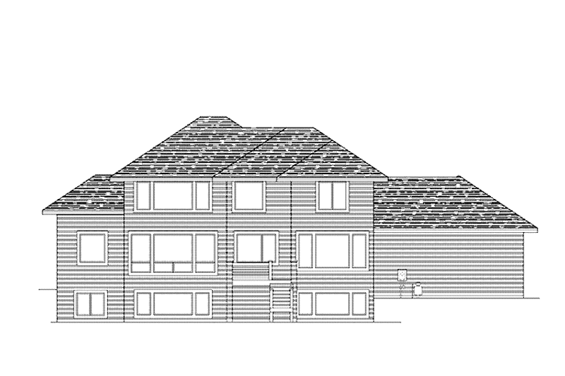 Dream House Plan - Exterior - Rear Elevation for Prairie House Plan #51-1113 - 3 bed, 2.5 bath