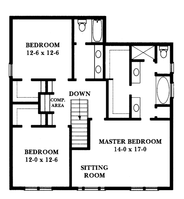 Dream House Plan - Victorian Floor Plan - Upper Floor Plan #1047-29