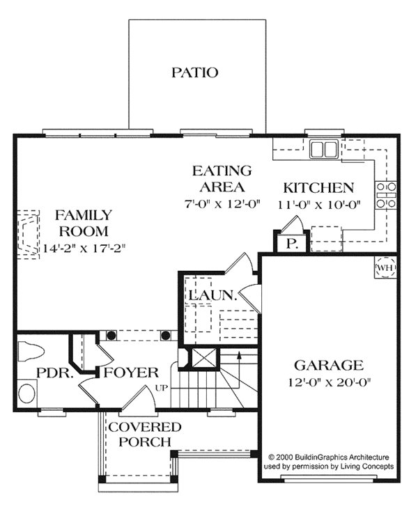 Architectural House Design - Colonial Floor Plan - Main Floor Plan #453-372