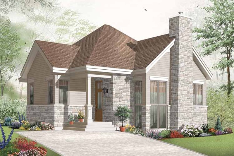 Architectural House Design - Country Exterior - Front Elevation Plan #23-2389