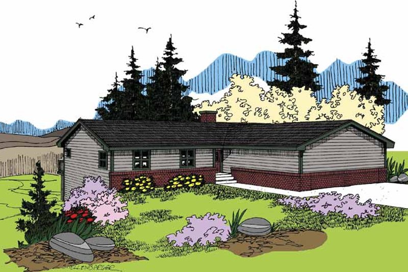 Home Plan - Ranch Exterior - Front Elevation Plan #60-1017