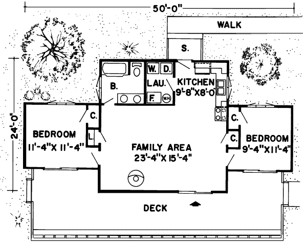 Contemporary Floor Plan - Main Floor Plan #312-566