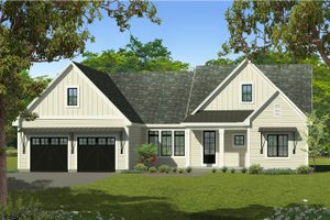 Ranch Exterior - Front Elevation Plan #1010-242