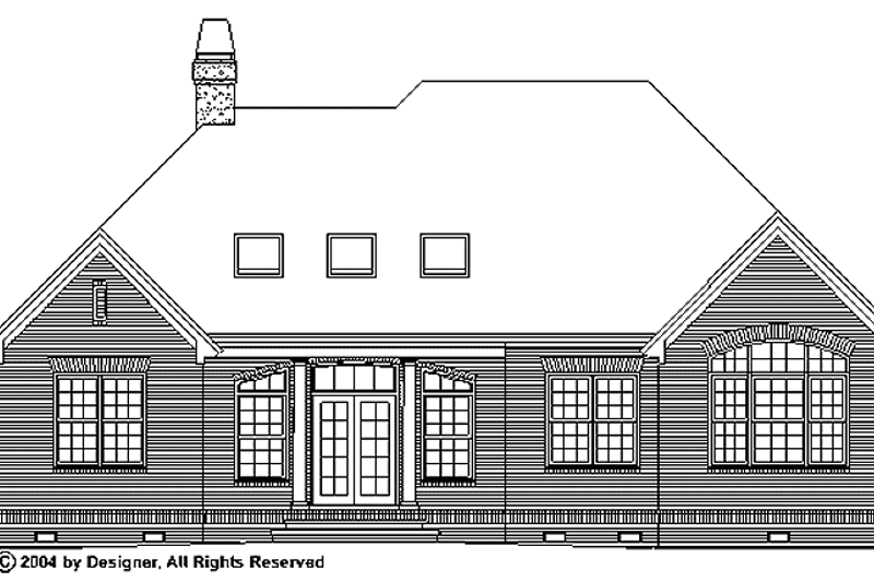 Home Plan - Exterior - Rear Elevation for Traditional House Plan #929-587 - 3 bed, 2 bath