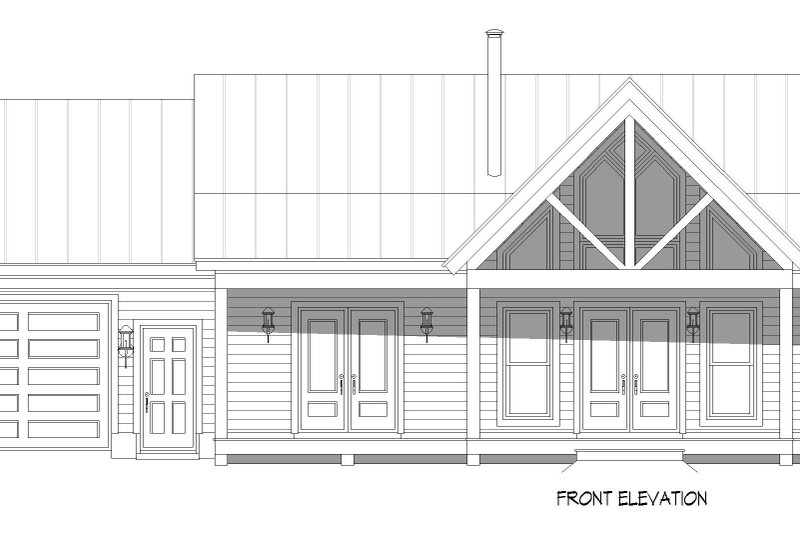Architectural House Design - Exterior - Front Elevation 4 for Country House Plan #932-1438 - 2 bed, 2 bath