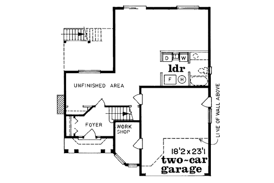 Floor Plan - Main Floor for Traditional House Plan #47-176 - 3 bed, 2 bath