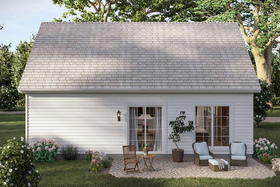 Exterior - Rear Elevation for Traditional House Plan #455-801 - 1 bed, 1 bath