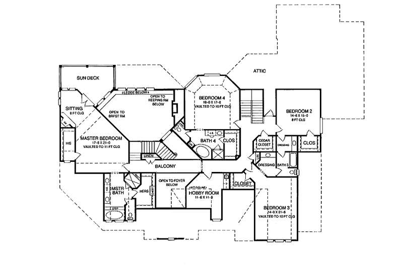 Dream House Plan - Floor Plan - Upper Floor for Victorian House Plan #952-109 - 4 bed, 4.5 bath