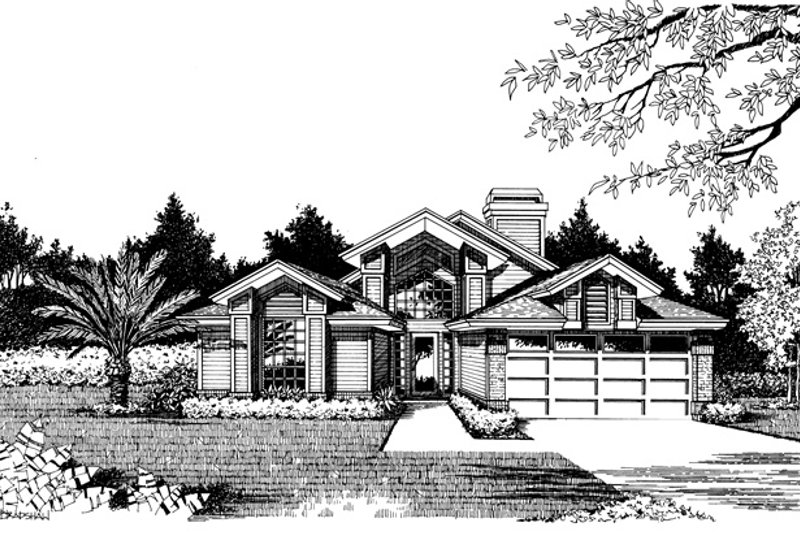 House Design - Prairie Exterior - Front Elevation Plan #417-463