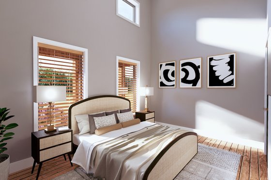 Interior - Bedroom for Modern House Plan #44-295 - 2 bed, 1 bath