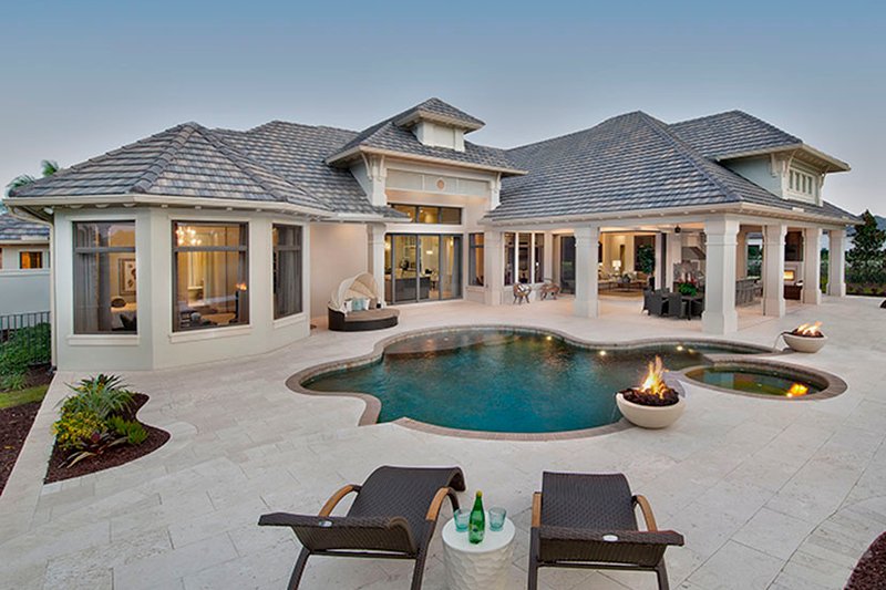 Dream House Plan - Exterior - Rear Elevation for Mediterranean House Plan #1017-158 - 4 bed, 4.5 bath