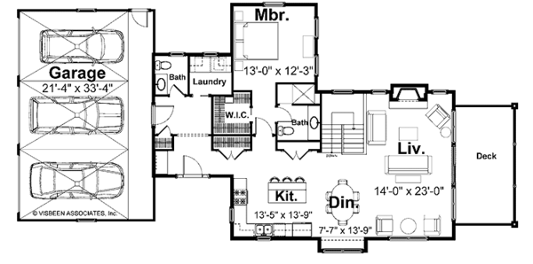 House Plan Design - Traditional Floor Plan - Main Floor Plan #928-165