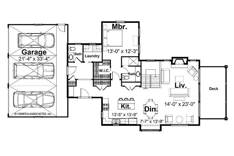 Home Plan - Floor Plan - Main Floor for Traditional House Plan #928-165 - 3 bed, 2.5 bath