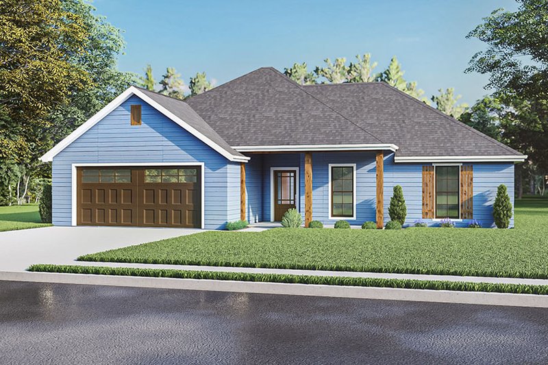 House Blueprint - Exterior - Front Elevation 3 for Traditional House Plan #17-115 - 3 bed, 2 bath
