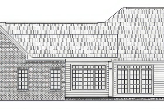 Exterior - Rear Elevation for Farmhouse House Plan #21-547 - 3 bed, 2.5 bath