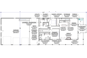Floor Plan - Main Floor for Barndominium House Plan #1116-16 - 4 bed, 3 bath