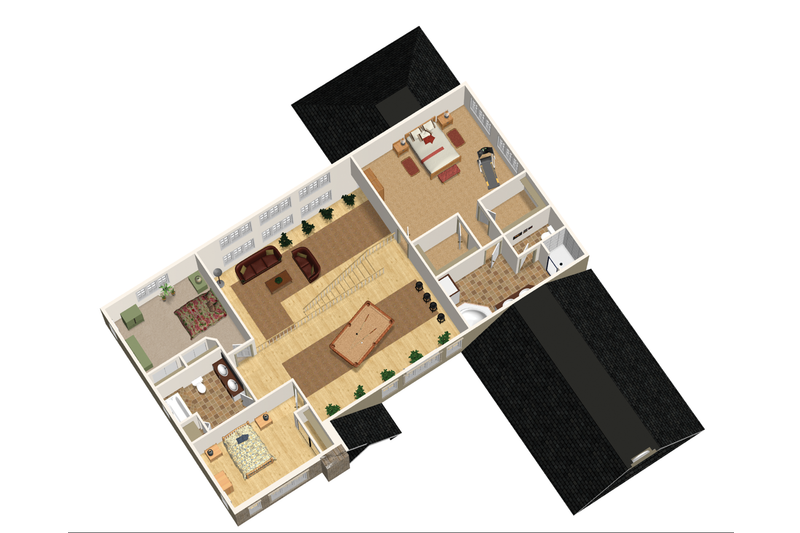Architectural House Design - Floor Plan - Upper Floor 1 for European House Plan #25-4685 - 4 bed, 3 bath