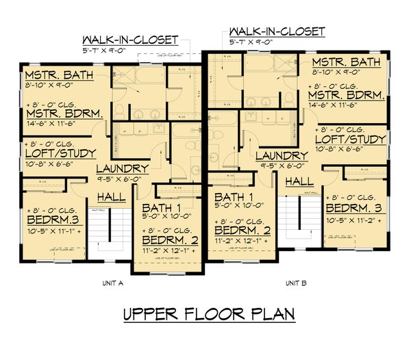 House Design - Contemporary Floor Plan - Upper Floor Plan #1066-292