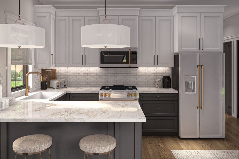 House Blueprint - Interior - Kitchen 1 for Modern House Plan #455-447 - 2 bed, 1 bath