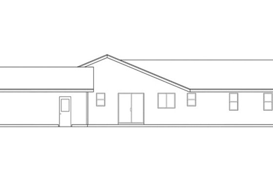 Exterior - Other Elevation 1 for Ranch House Plan #124-303 - 3 bed, 2 bath