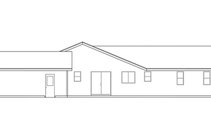 House Plan Design - Exterior - Other Elevation 1 for Ranch House Plan #124-303 - 3 bed, 2 bath