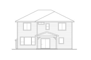 Exterior - Rear Elevation for Craftsman House Plan #124-1352 - 4 bed, 3 bath
