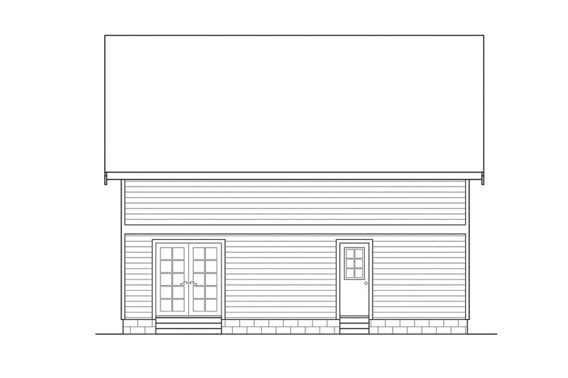 Home Plan - Exterior - Rear Elevation for Cottage House Plan #124-298 - 3 bed, 2.5 bath
