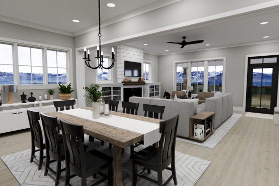 Interior - Dining Room 1 for Farmhouse House Plan #51-1263 - 3 bed, 3.5 bath