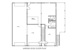 Floor Plan - Lower Floor for Traditional House Plan #117-538 - 3 bed, 2 bath
